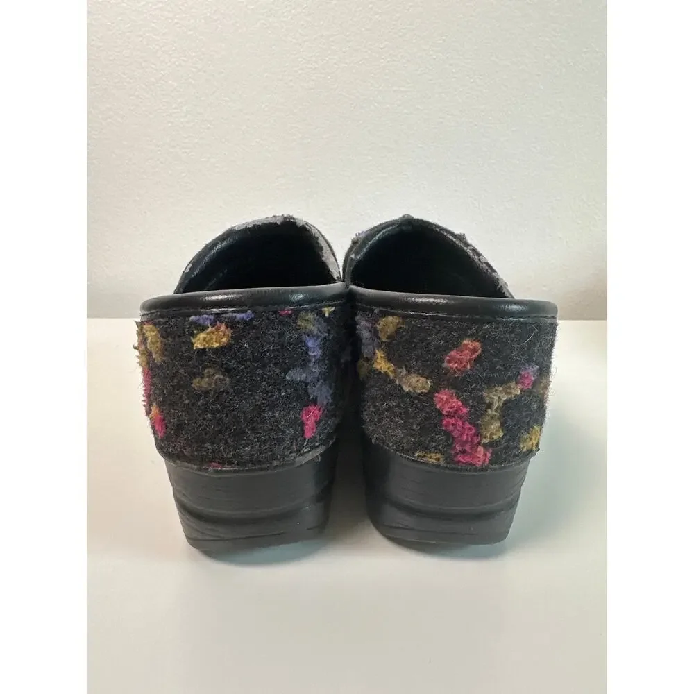 Dansko Professional Felted Wool Floral Clogs - Made in Italy | Size 37/US 6.5–7